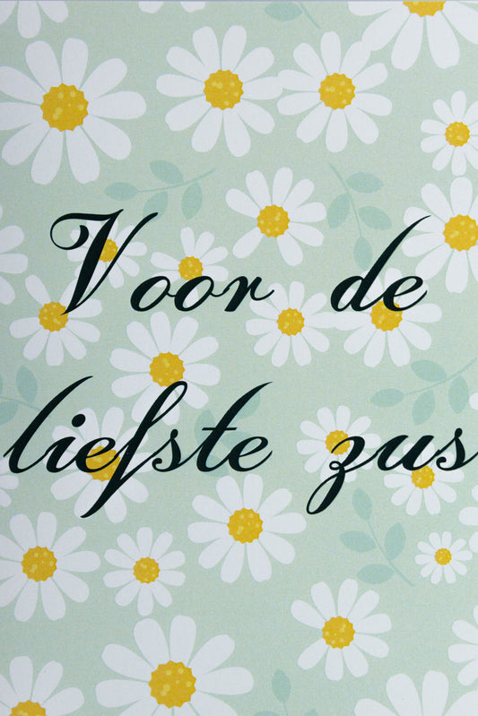 Voor de liefste zus kaart